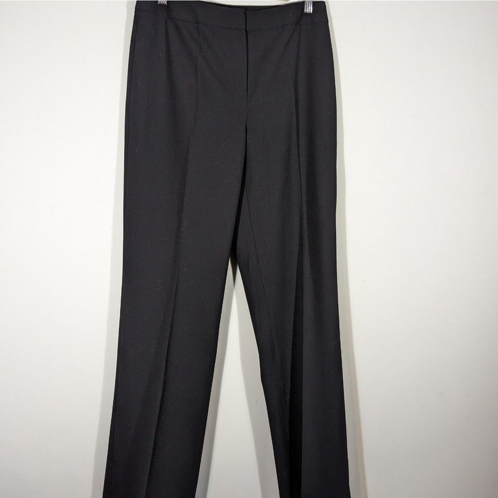 Lafayette 148 Black Wool Straight Leg Dress Pants Size 4